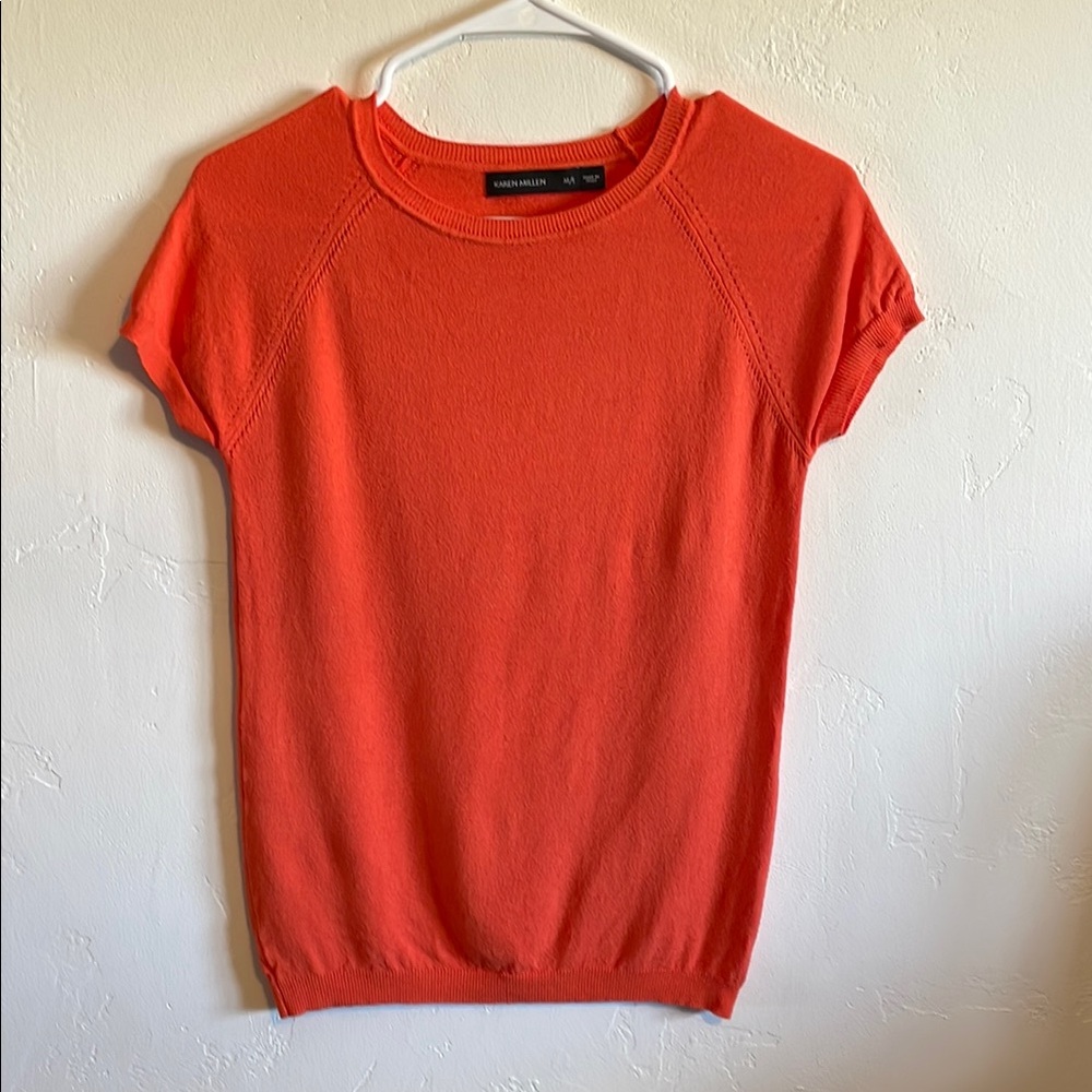 Karen Millen Bright Orange Short Sleeve Tee